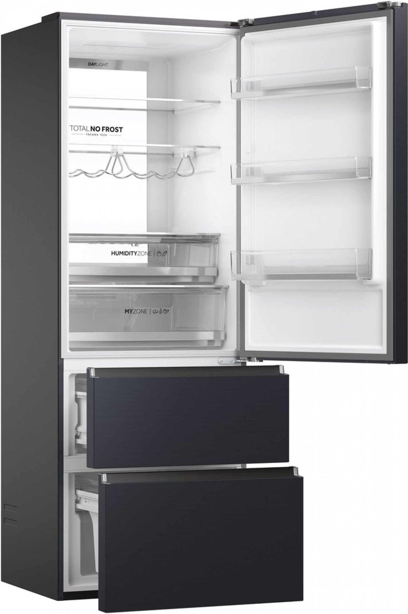 Systém otvárania chladničky a mrazničky Vyobrazenie Systém otvárania chladničky a mrazničky