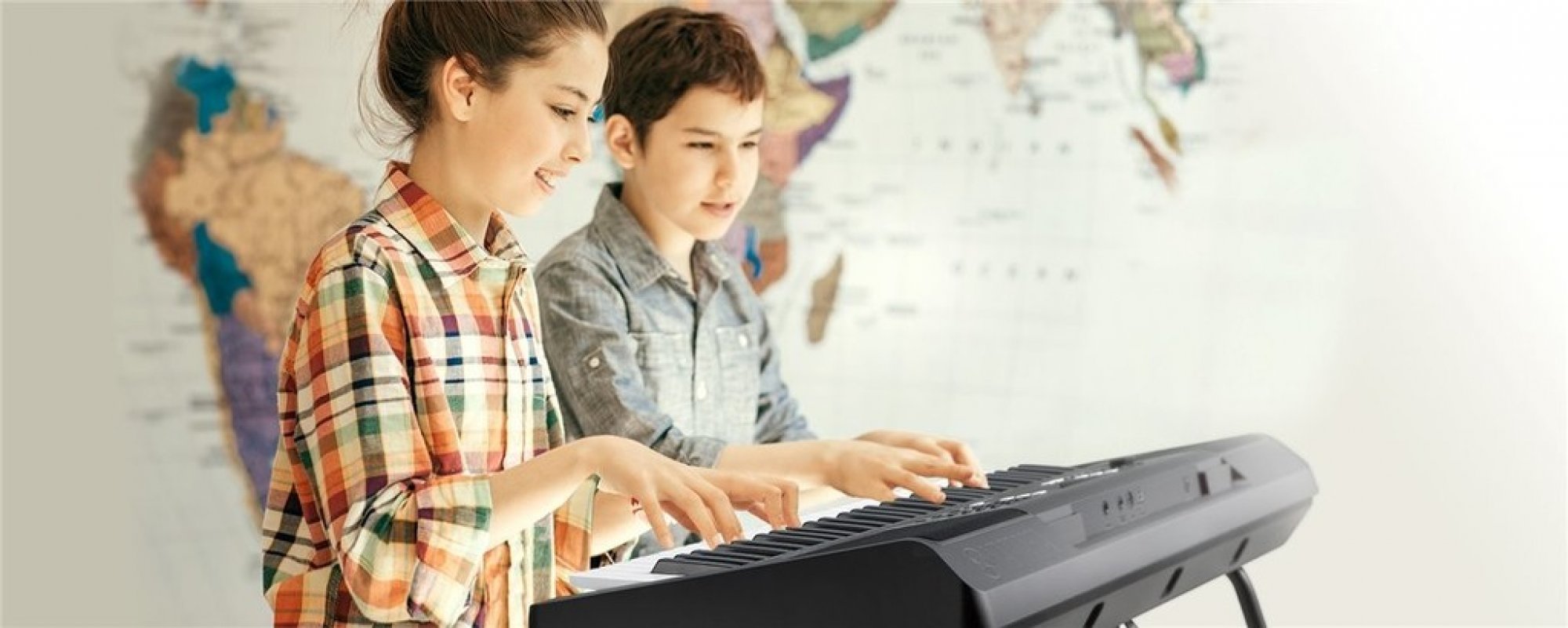 Režim duo rozdelí klaviatúru na dva celky Vyobrazenie Režim duo rozdelí klaviatúru na dva celky