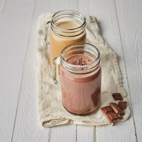 Proteínový puding (s príchuťou čokolády a vanilky)