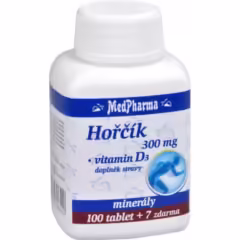 Test MedPharma Horčík 300 mg + Vitamín D3 107 tabliet Recenzia MedPharma Horčík 300 mg + Vitamín D3 107 tabliet