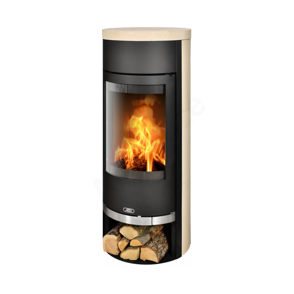 Zaoblené plechové kachle Obrázok znázorňuje zaoblenú konštrukciu plechových krbových kachlí