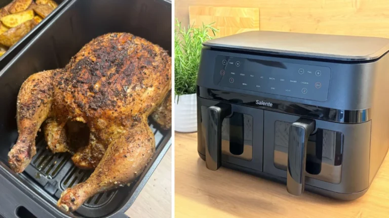 Otestovala som teplovzdušnú fritézu Salente DoubleAir: Stojí len 120 € a&nbsp;pripraví celé kurča aj prílohu naraz